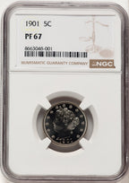 1901 5C Proof Liberty Nickel NGC PR67