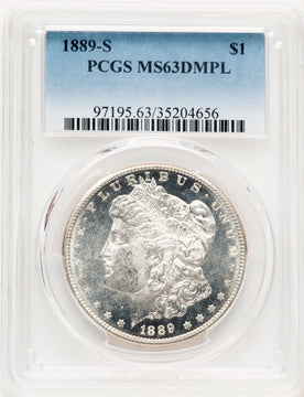 1889-S DM Morgan Dollar PCGS MS63