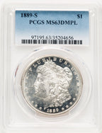 1889-S DM Morgan Dollar PCGS MS63