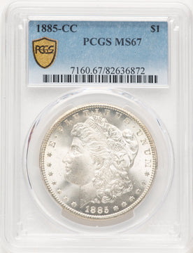 1885-CC Morgan Dollar PCGS MS67
