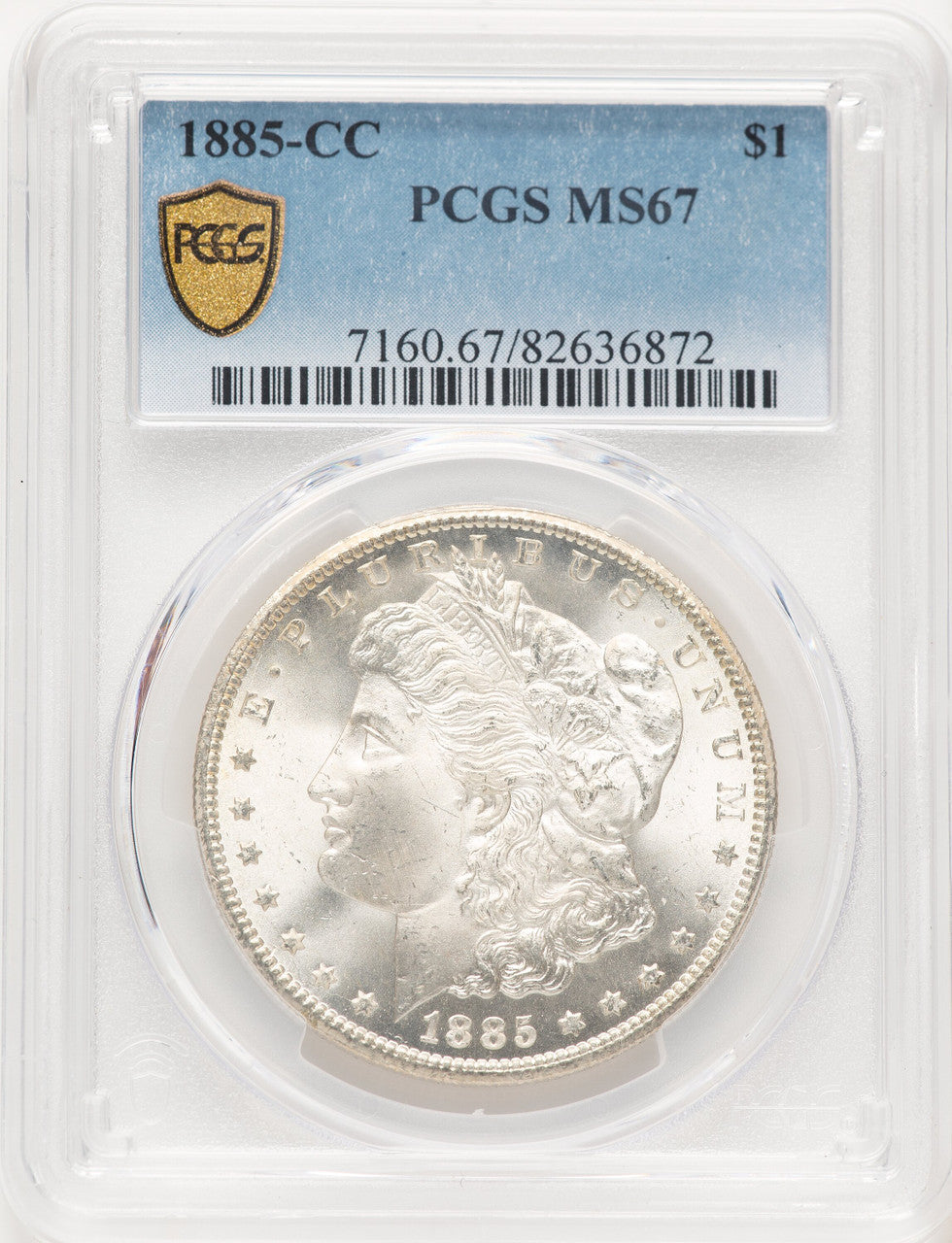 1885-CC Morgan Dollar PCGS MS67