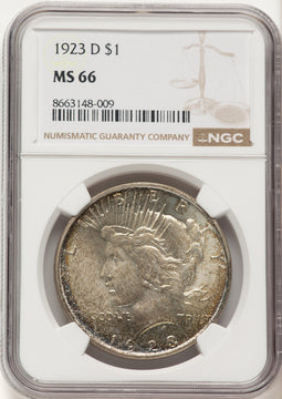 1923-D Peace Dollar NGC MS66 (780389019)