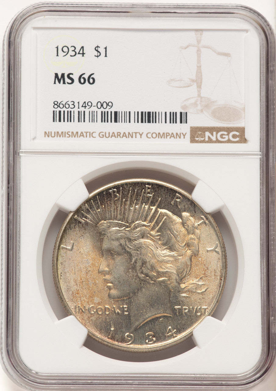 1934 Peace Dollar NGC MS66