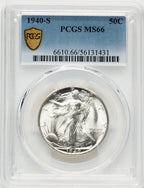 1940-S 50C Walking Liberty Half Dollar PCGS MS66