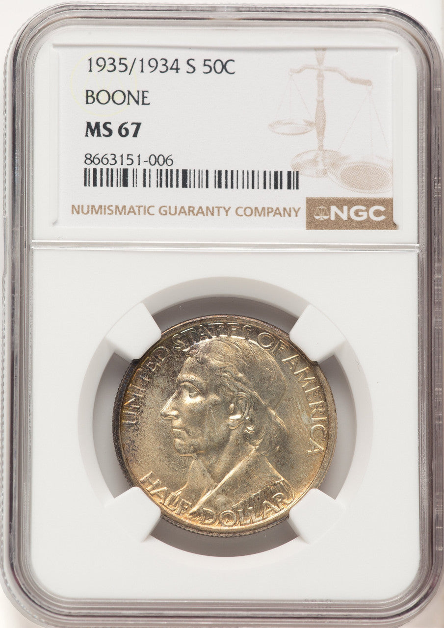 1935/34-S 50C Boone Commemorative Silver NGC MS67 (780390020)