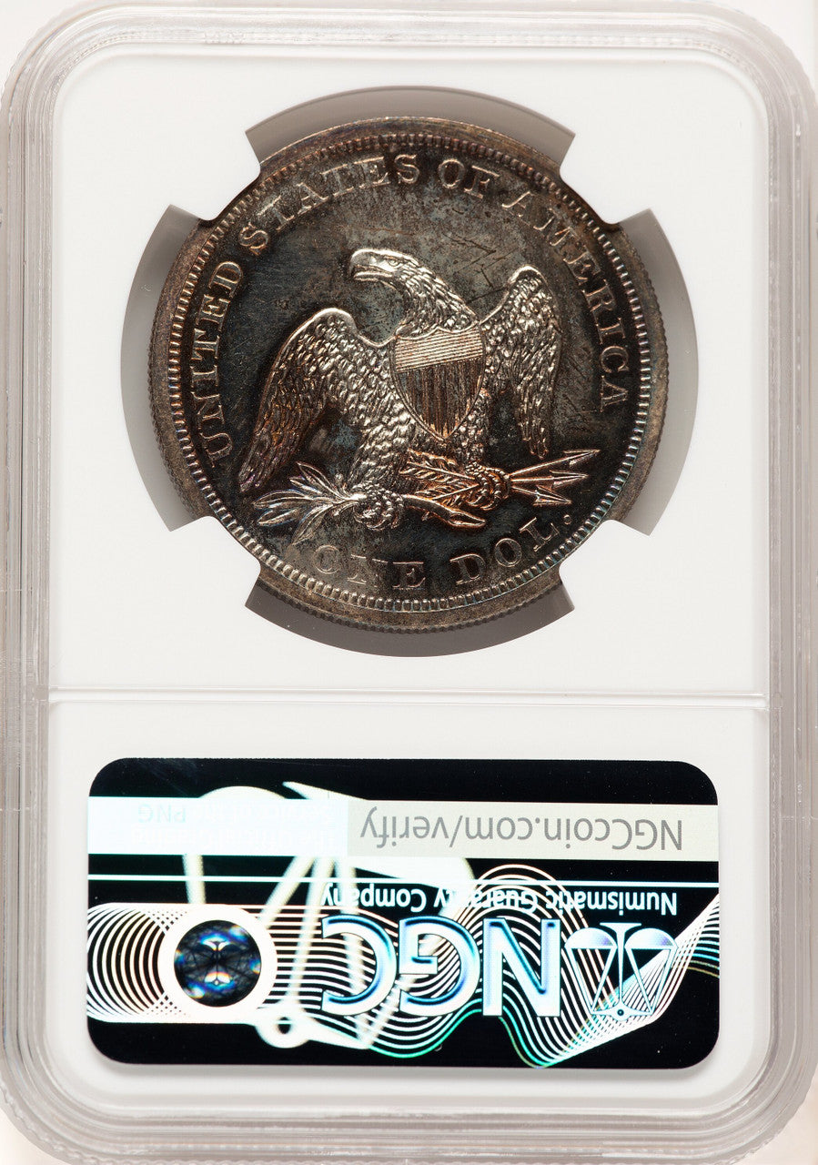 1862 Proof Seated Dollar NGC PR64