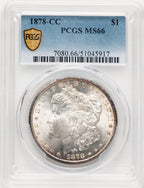 1878-CC Morgan Dollar PCGS MS66 (780394029)
