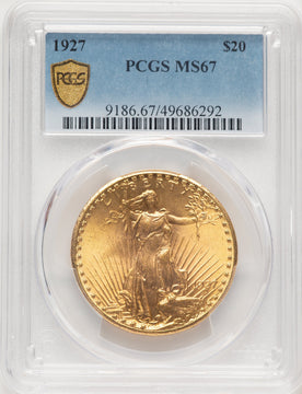 1927 $20 Saint-Gaudens Double Eagle PCGS MS67 (780394038)