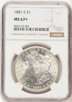 1881-S Morgan Dollar NGC MS67+ (780400006)