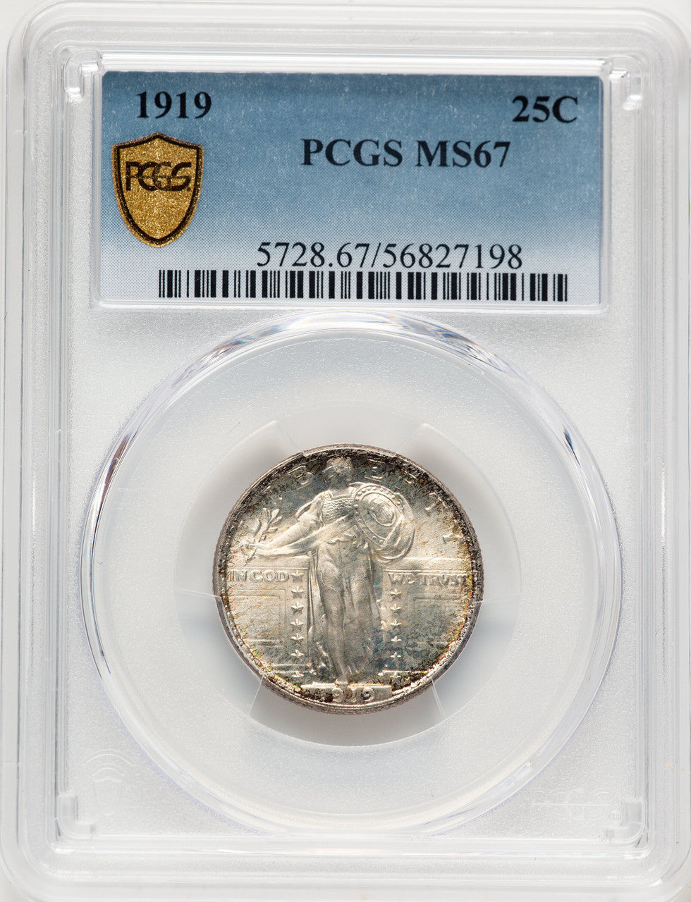 1919 25C Standing Liberty Quarter PCGS MS67