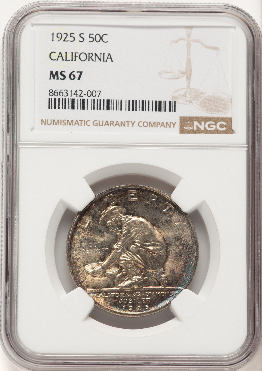 1925-S 50C California Commemorative Silver NGC MS67 (780405014)