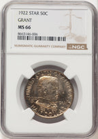 1922 50C Grant With Star Commemorative Silver NGC MS66 (780405015)