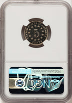 1881 5C CA Proof Shield Nickel NGC PR67