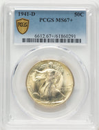 1941-D 50C Walking Liberty Half Dollar PCGS MS67+