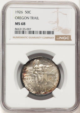 1926 50C Oregon Commemorative Silver NGC MS68 (780415011)