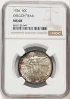 1926 50C Oregon Commemorative Silver NGC MS68 (780415011)