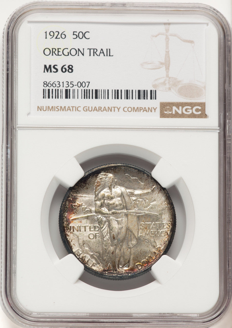 1926 50C Oregon Commemorative Silver NGC MS68 (780415011)
