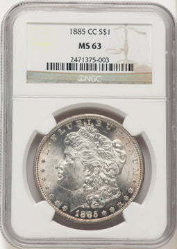 1885-CC Morgan Dollar NGC MS63 (780417006)