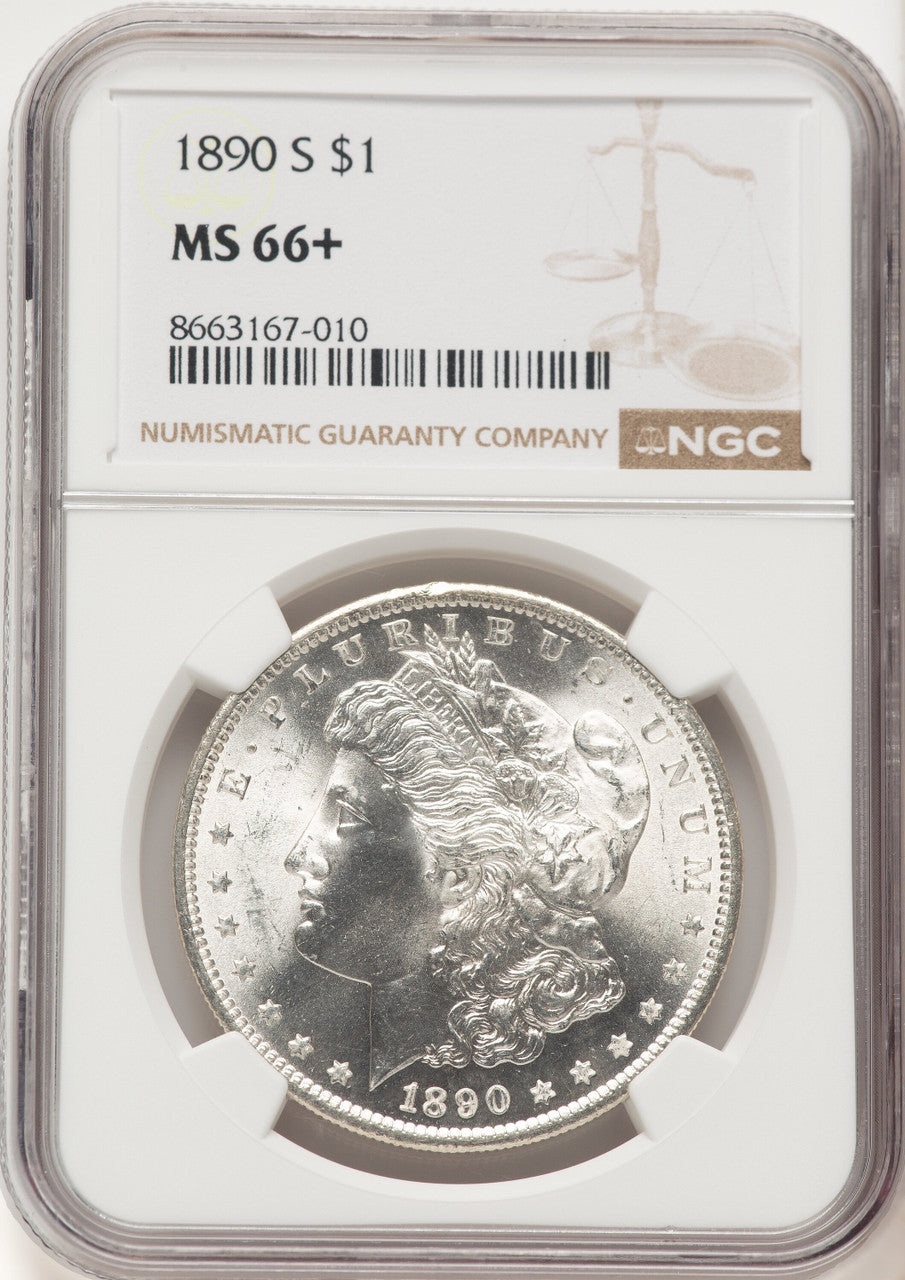 1890-S Morgan Dollar NGC MS66+ (780417014)