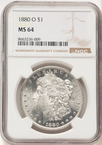1880-O Morgan Dollar NGC MS64 (780419008)
