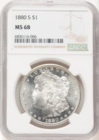 1880-S Morgan Dollar NGC MS68 (780434005)