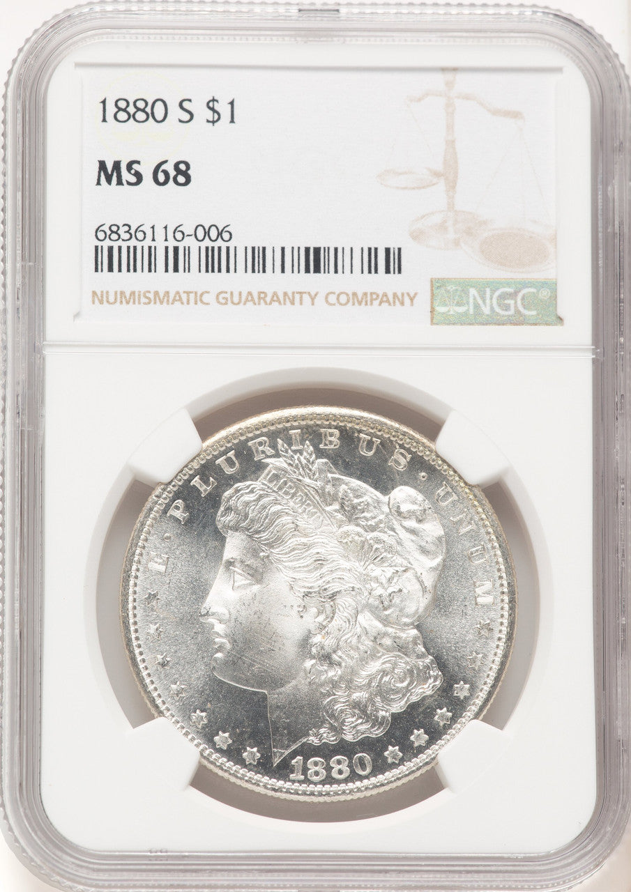 1880-S Morgan Dollar NGC MS68 (780434005)