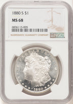 1880-S Morgan Dollar NGC MS68 (780434008)