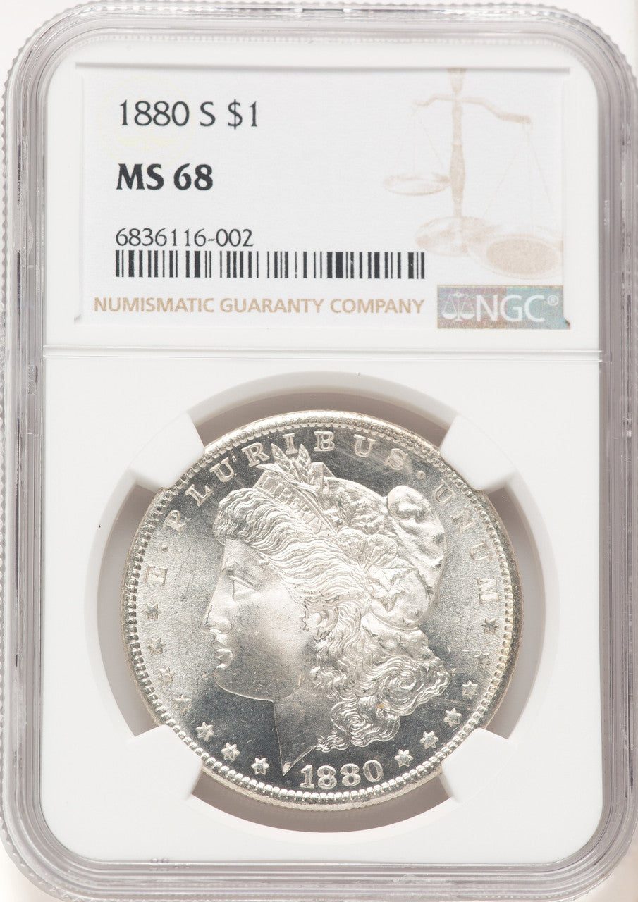 1880-S Morgan Dollar NGC MS68 (780434009)