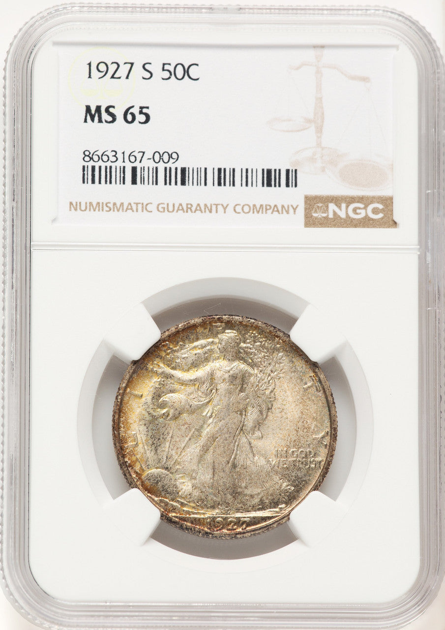 1927-S 50C Walking Liberty Half Dollar NGC MS65 (780437001)