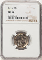 1915 5C Buffalo Nickel NGC MS67 (780451002)