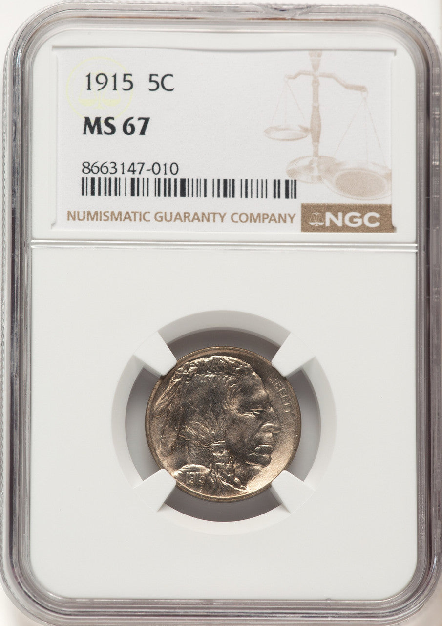 1915 5C Buffalo Nickel NGC MS67 (780451002)