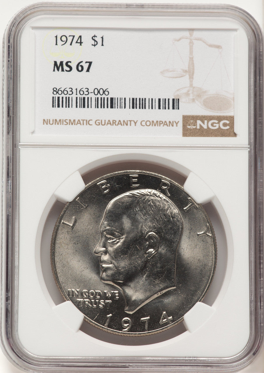 1974 $1 Eisenhower Dollar NGC MS67 (780452001)