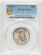 1932-S 25C Washington Quarter PCGS MS66