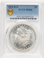 1878 8TF Morgan Dollar PCGS MS64 (780454004)