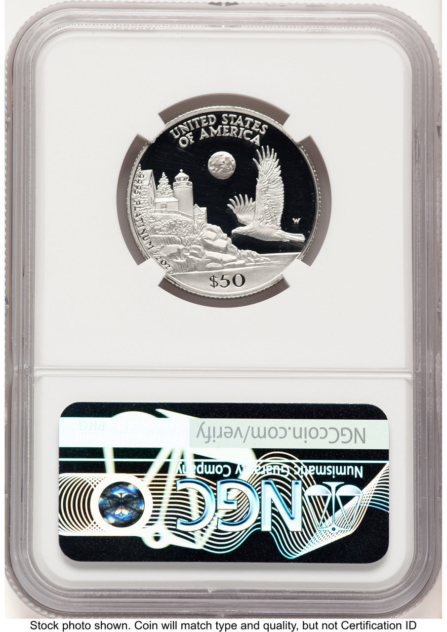 1998-W Proof Platinum Eagle 1/2 oz Mike Castle NGC PF70
