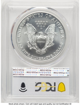 1999 Silver Eagle Blue Gradient PCGS MS70