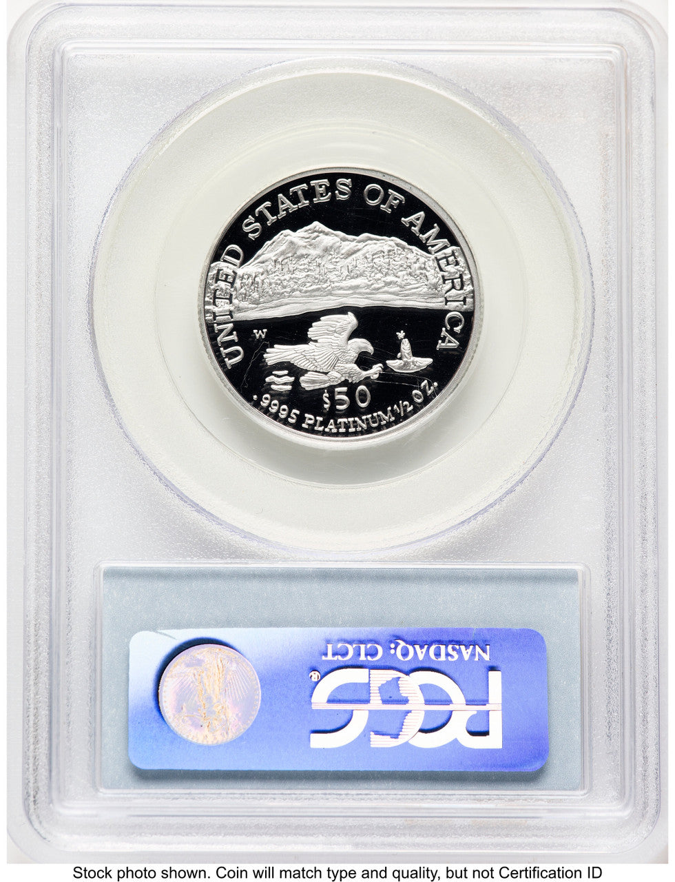 2002-W Proof Platinum Eagle 1/2 oz Blue Label PCGS PR70