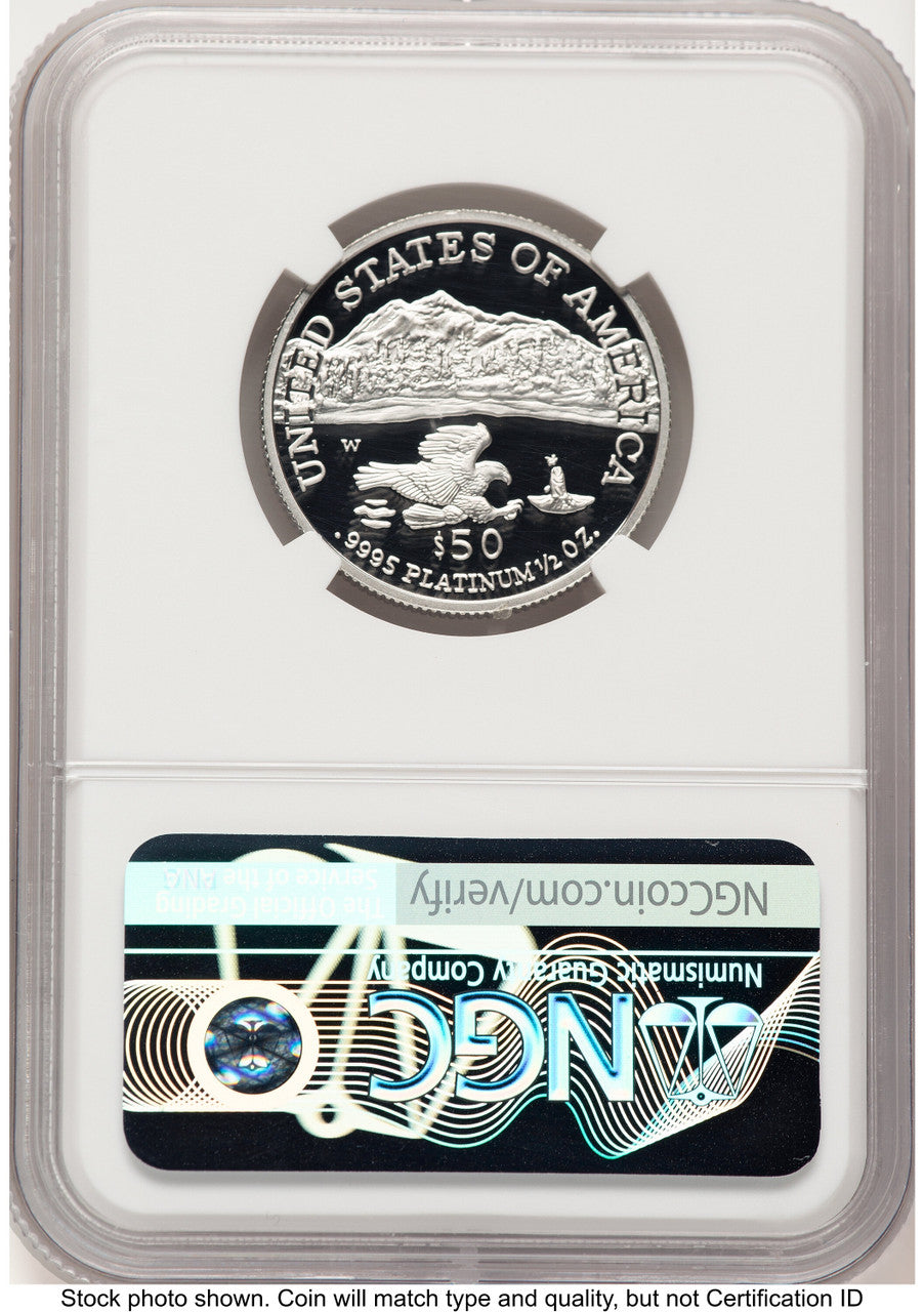 2002-W Proof Platinum Eagle 1/2 oz Mike Castle NGC PF70