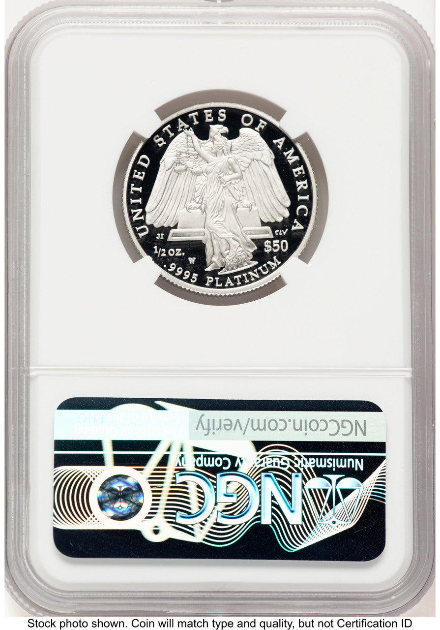 2008-W Proof Platinum Eagle 1/2 oz Mike Castle NGC PF70