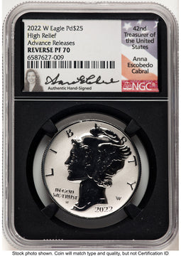 2022-W Palladium Eagle 1 oz REV AR Anna Cabral NGC PF70 (780463004)