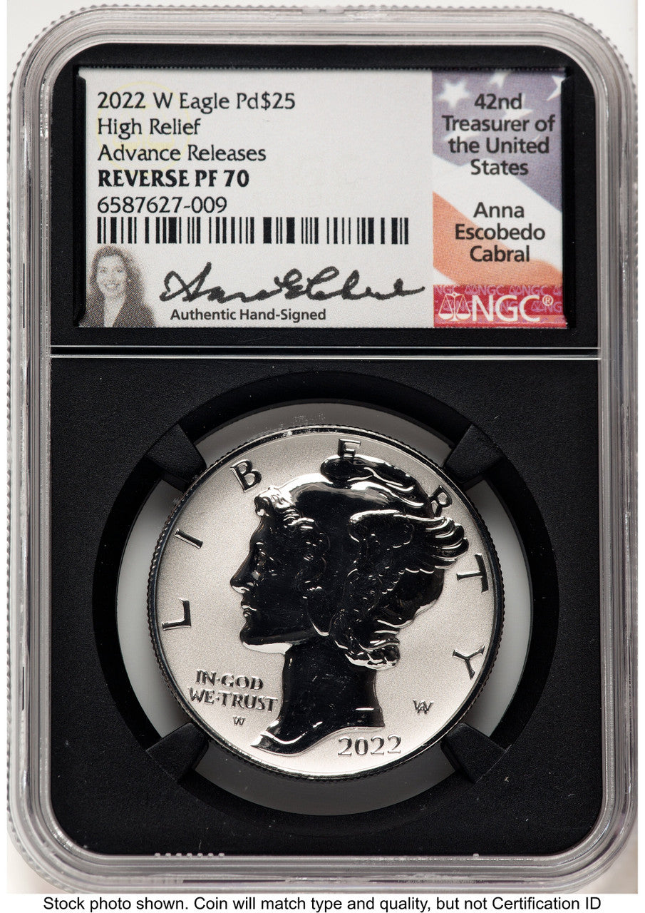 2022-W Palladium Eagle 1 oz REV AR Anna Cabral NGC PF70 (780463004)