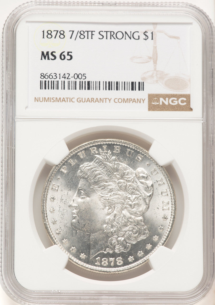 1878 7/8TF STRONG Morgan Dollar NGC MS65 (780482022)