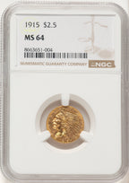 1915 $2.50 Indian Quarter Eagle NGC MS64 (780482031)