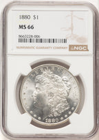 1880 Morgan Dollar NGC MS66 (780484004)