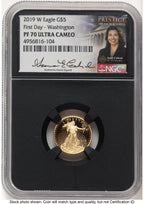 2019-W Proof Gold Eagle 1/10 oz FDI Anna Cabral Prestige Treasurer Series Washington NGC PF70