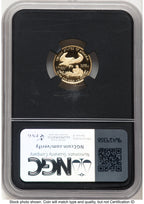 2019-W Proof Gold Eagle 1/10 oz FDI Anna Cabral Prestige Treasurer Series Washington NGC PF70