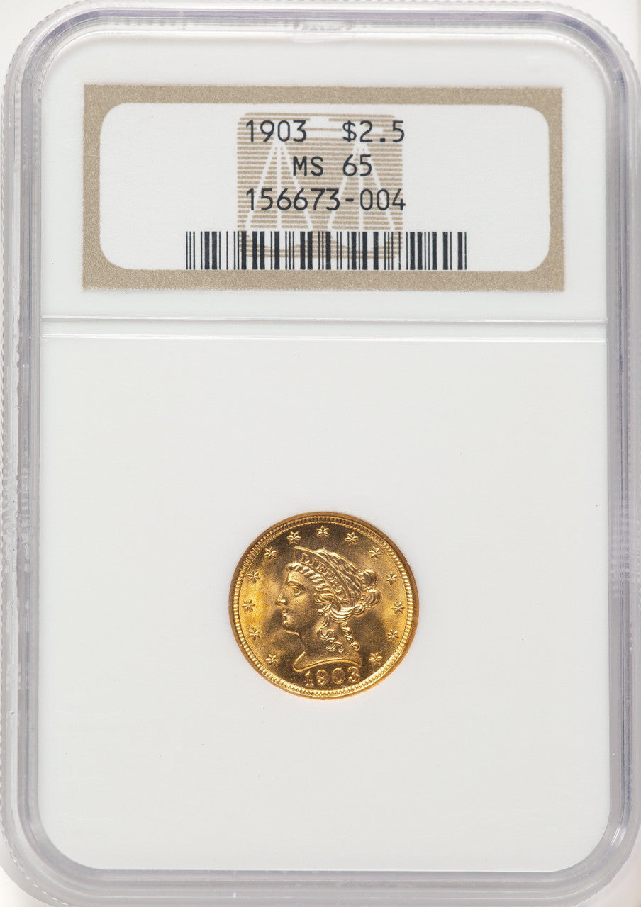 1903 $2.50 Liberty Quarter Eagle NGC MS65 (780502009)