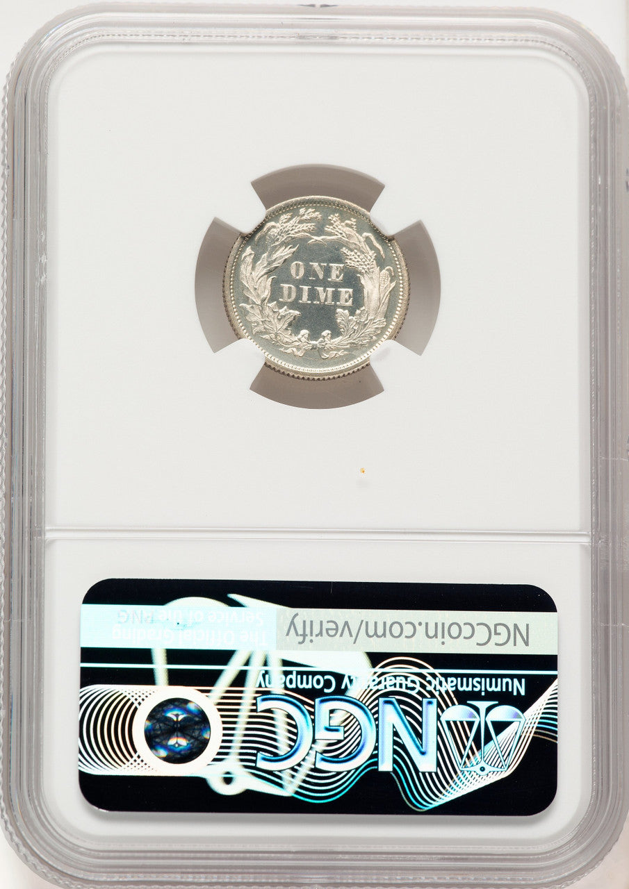 1871 10C CA Proof Seated Dime NGC PR65