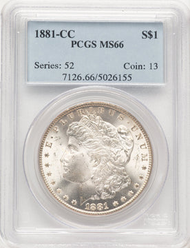 1881-CC Morgan Dollar PCGS MS66 (780514004)