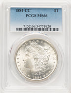 1884-CC Morgan Dollar PCGS MS66